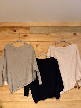 SHEIN Black, Crème & Tan Boatneck Long Sleeve Pullover